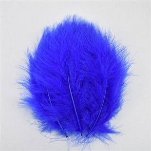 20 шт. Синий цвет. Перья боа марабу 10-15 см