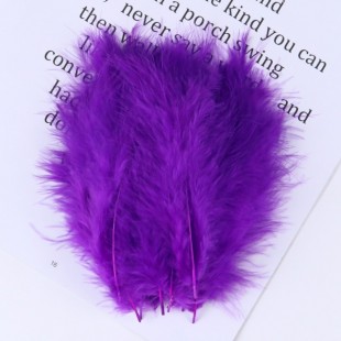 20 шт. Фиолетовый цвет. Перья боа марабу 10-15 см