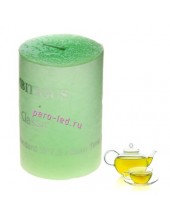  Зеленый чай.  Свеча ароматическая пеньковая. 5 см х 5 см х 7.5 см