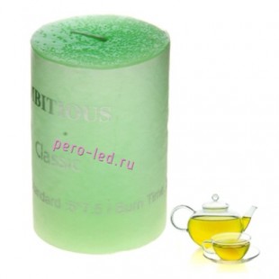 Свеча ароматическая пеньковая. Зеленый чай. 5 см х 5 см х 7.5 см