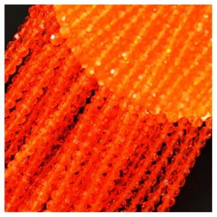 Оранжевый прозрачный цвет. Круглые граненые бусины. OlingArt  2 мм.150 шт+/-5 шт.  #36