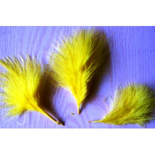 20 шт. Желтый цвет. Перья боа марабу 5-7 см