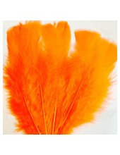 20 шт. Оранжевый цвет. Перо Индейки 9-15 см