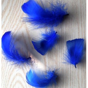 20 шт. Синий цвет. Гусиное перо 4-6 см. Плавающее