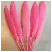 20 шт. Розовый цвет.Перо петуха 8-14 см