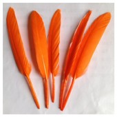 20 шт. Оранжевый цвет. Перо петуха 8-14 см.