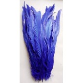 1 шт. Синий цвет. Перья петуха 20-30 см. Цветное
