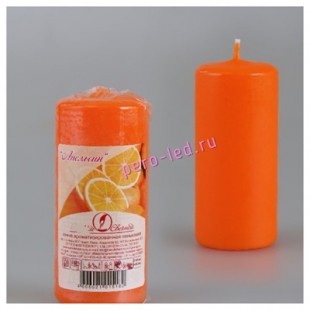 Свеча ароматическая пеньковая. Апельсин. 115 мм х 50 мм