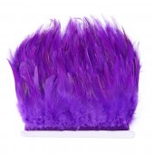 1 м. Фиолетовый цвет. Тесьма из перьев 6-11 см
